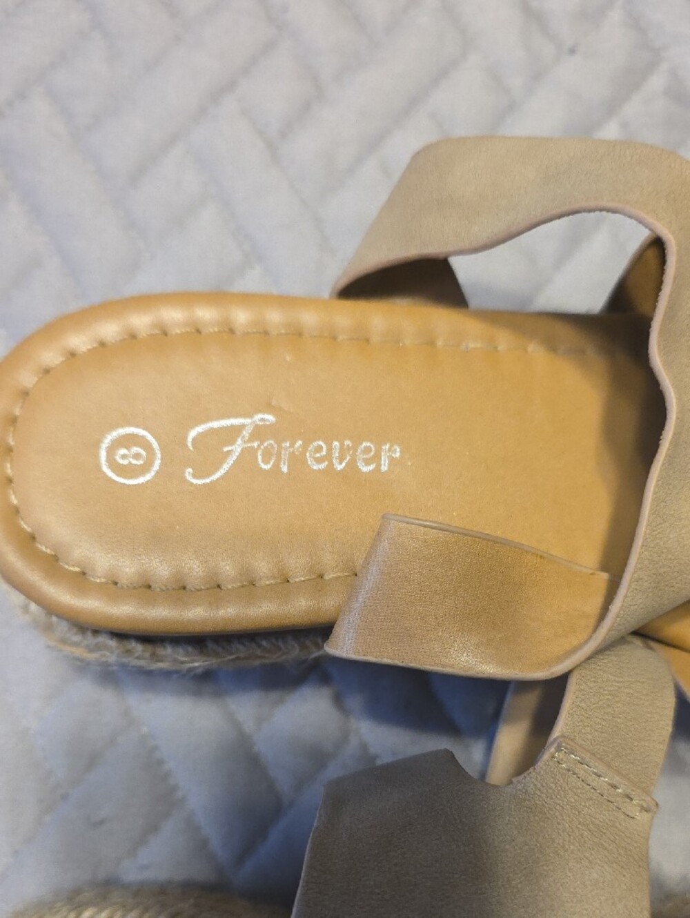 Forever 21 Taupe Buckle Espadrille Slide Sandals - Women - Picture 2 of 4